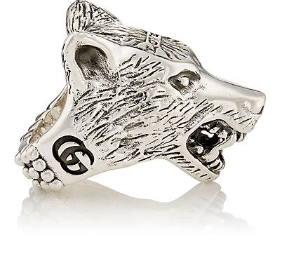 fake gucci wolf ring|gucci tungsten ring.